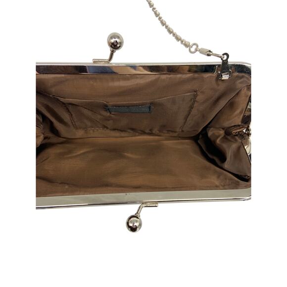 Bijoux Terner Brown  Leather Shoulder Evening Bag Purse Pocketbook - Picture 5 of 8